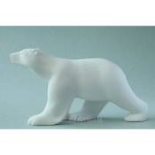L'ours blanc, de Pompon - H. 6 cm - résine peinte