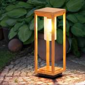 Lampe d'extérieur lampe sur pied aspect bois lampe