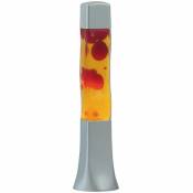 Lampe de table maréchal verre en plastique rouge / jaune / argent Ø10,4cm h: 41,5cm avec commutateur intégré