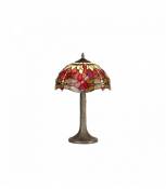 Lampe de table Tiffany Clio 1 Ampoule Violet/Rose 40,5
