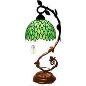 Lampe de table Tiffany Green Wisteria Colored Glass
