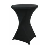 Le noir) 60cm×110cmHousse de Table de bistrot - Mange Debout - Deco Cocktail - Stretch Spandex