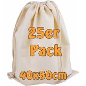 Lot de 25 sacs en coton Grand sac en tissu Zero Waste