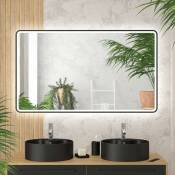 Miroir salle de bain avec eclairage LED et contour