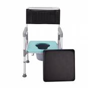MyAou-commode Vieille Chaise de Cuvette des Toilettes Patient d'âge Moyen Mobile Chaise d'aisance Pliante Portable