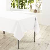 Nappe rectangulaire unie essentiel polyester blanc 140x200 cm