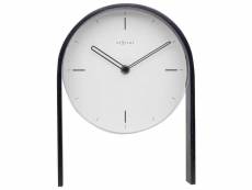 Nextime - horloge de table - 27 x 21 x 6,5 cm - bois - blanc - 'noa table'