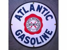 "plaque emaillée atlantic gasoline deco garage tole