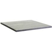 Plateau de table rectangulaire en résine grise pour