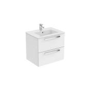Porcher - Meuble de salle de bain Ulysse - 2 tiroirs - 70cm - Blanc brillant