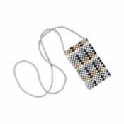 Porte-téléphone Perla / Mini sacoche en perles - Fait main - Hay multicolore en plastique