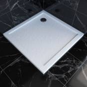 Receveur de douche extra plat acrylique blanc Galedo Pedra 80 x 80 cm