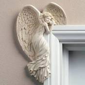 Remise 3d ange porte cadre décor créatif coin statue 3d créatif vintage chic style ange ailes ornement résine mur coin (gauche)