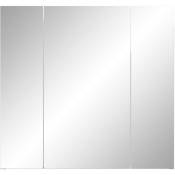 Riva armoir de salle de bain avec miroir 3 portes blanc.