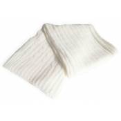 Soleil D Ocre - Plaid acrylique tricot blanc 120x150