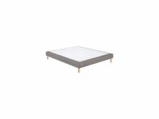 Sommier déco taupe confort medium 15 cm avec pieds bultex mediano 100x200 UBD-MEDIANO-1020-TAUPE