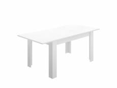 Table a manger extensible 4-6 personnes- decor blanc - l 190 x p 90 x h 77 cm - dine VAR8435511452611