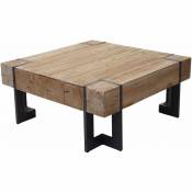 Table basse en sapin en bois design rustique et industriel