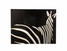Tableau 90x120 zèbre en cuir zebra