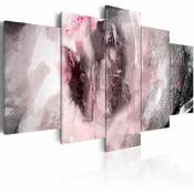 Tableau profondeur rose - 100 x 50 cm - Rose et Gris