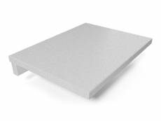 Tablette de chevet suspendue bois gris aluminium 2820-GA