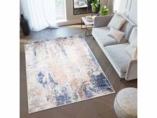 Tapiso tapis salon chambre poils courts toscana cuivré bleu marine abstrait 160x230 cm 97170 PRINT 1,60*2,30 TOSCANA