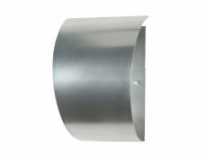 Tosel-lune-applique acier-1xe27-abat-jour abstrait acier-lo14xla20xh11 cm; aluminium