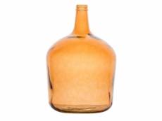 Vase en verre dame jeanne 12 litres ambre