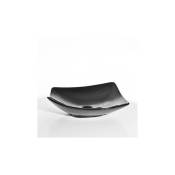 Vasque pour salle de bain Asymétrique Céramique Noir Brillant 49x38 cm - Feuille
