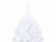 Vidaxl arbre de noël artificiel avec led et boules blanc 210 cm pvc