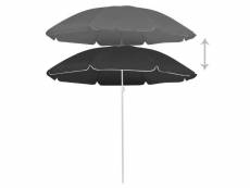 Vidaxl parasol d'extérieur avec mât en acier anthracite 180 cm