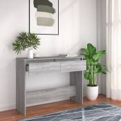 vidaXL Table console Sonoma gris 100 × 35 × 76.5 cm Aggloméré