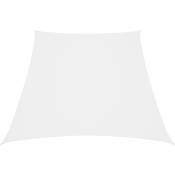Voile de parasol Tissu Oxford trapèze 4/5x4 m Blanc