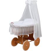 Waldin - Landau/berceau bébé complet, beaucoup modèles disponibles:Cadre/roues peintes, blanc/blanc