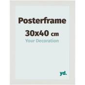 Your Decoration - Cadre photo 30x40 cm - Cadre d'affiche en bois avec verre acrylique - antireflet - excellente qualité -Blanc Mat. - Blanc Mat