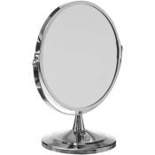 5five - miroir rond avec pied métal d17cm - Argent