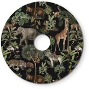 Abat-jour mini plat Ellepì avec animaux de la jungle 'Wildlife Whispers', diamètre de 24 cm - Fabriqué en Italie Animaux Jungle - Animaux Jungle