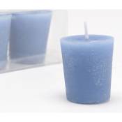 Amadeus - Lot de 4 bougies Votive 4,6 x 5,1 cm bleu