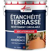 Arcane Industries - tanchéité Terrasse : Peinture Sol Extérieur arcaterrasse Produit Imperméable - 10 l Tuile Tuile