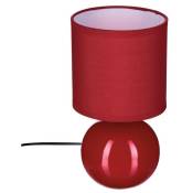 Atmosphera - Lampe à Poser Céramique Boule 24cm Rouge