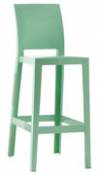 Chaise de bar One more please / H 75cm - Plastique - Kartell vert en plastique