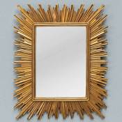 Chehoma - Miroir soleil convexe rectangulaire doré