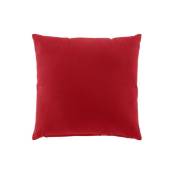 Douceur D'intérieur - Coussin dehoussable compresse 45 x 45 cm coton/polyester recycle grs twily Rouge - Rouge