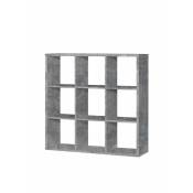 Étagère cube 9 casiers décor béton - Classico