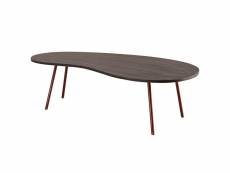 Finebuy table basse bois massif acacia gris table de
