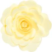 Fleur En Papier Rose Jaune Pâle 20 cm - Jaune Pâle