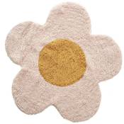 Future Home - Tapis enfant en forme de fleur en coton tufté rose 80x80cm - rose