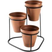 Hanah Home - Cache-pots en métal 3 pots Decorative