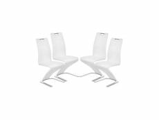 Ingrid lot de 4 chaises design en cuir synthétique