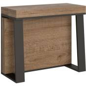 Itamoby - Console extensible 90x40/288 cm Chêne Asie Nature Structure Anthracite